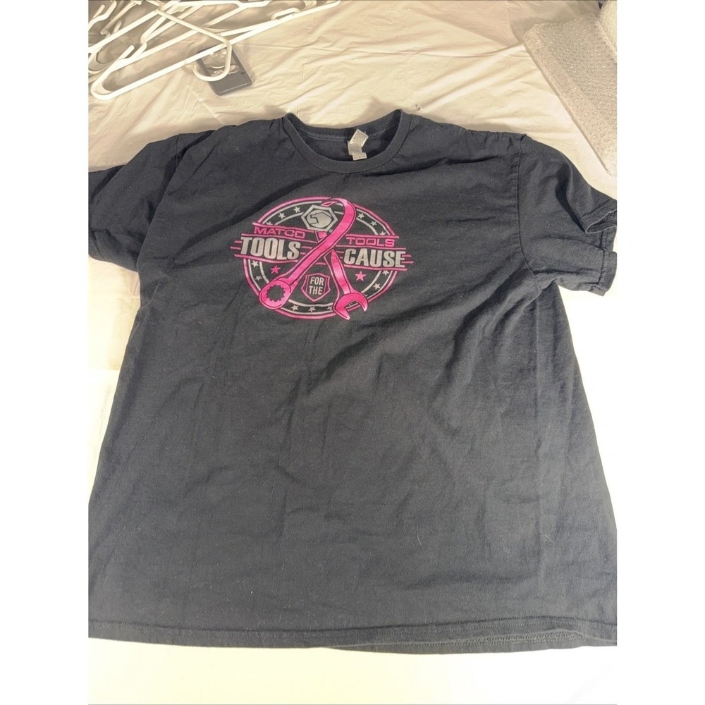 Matco Tools Wrenching For A Cause Breast Cancer Awareness T-Shirt Mens XL Black